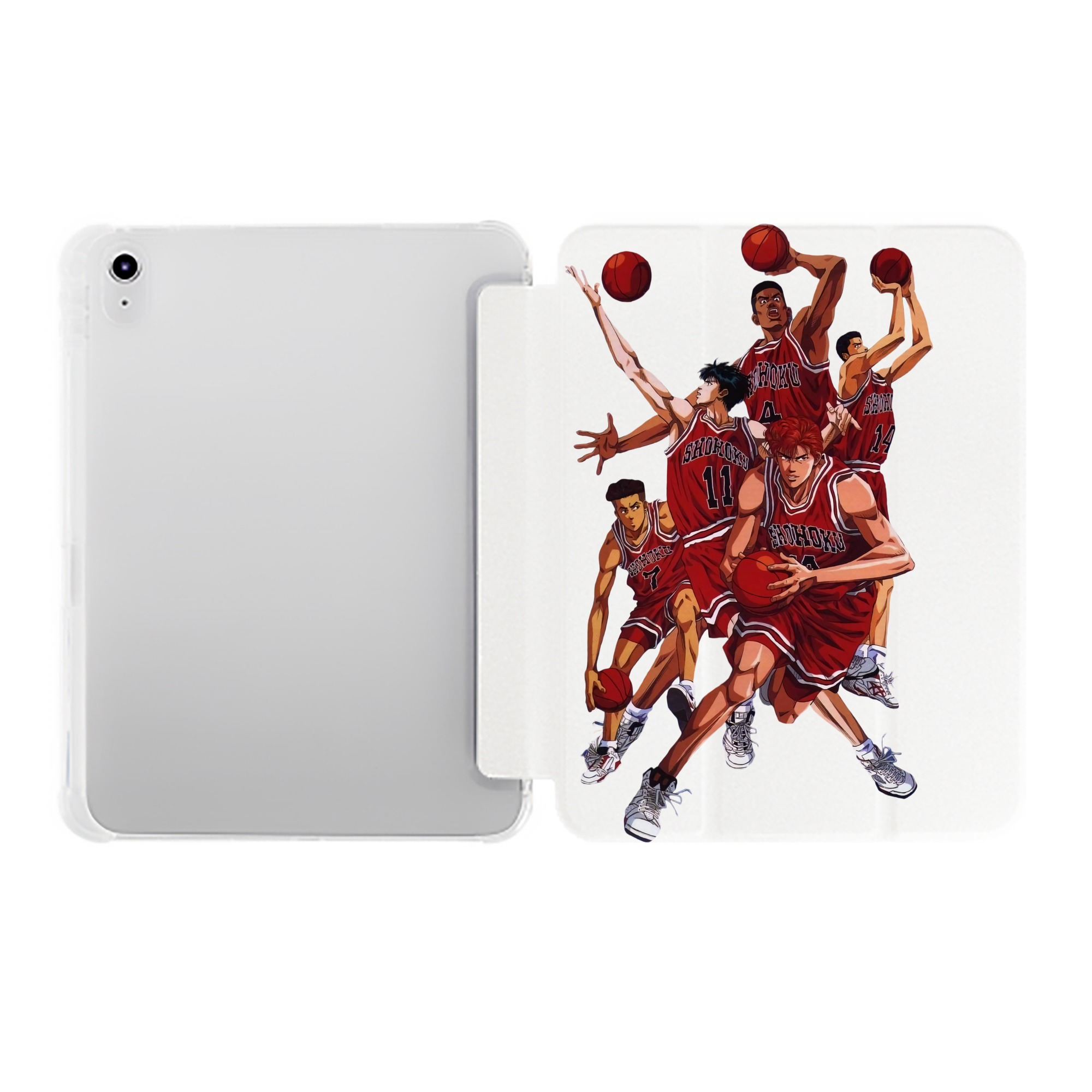 （画像用） SLAM DUNK／スラムダンク IPad ケース ペン収納付き 三つ折りスタンド PUレザー×シリコン 対応機種9.5/10.5/10.9インチ